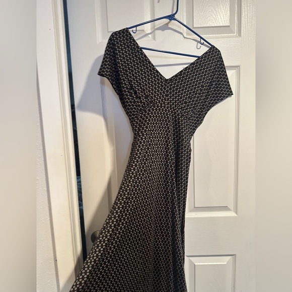 XS silk and cotton wrap stiyle midi dress - Picture 3 of 6